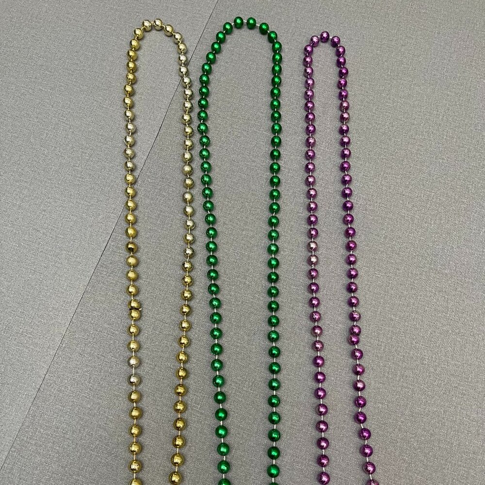 3 pack large and long beaded decorative necklace and sweater necklace bundle